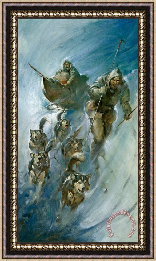 James Edwin McConnell Nansen Conqueror of the Arctic Ice Framed Painting