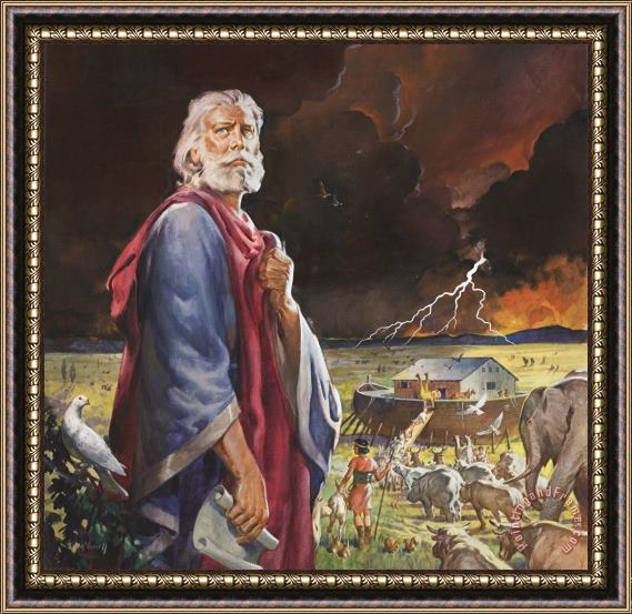 James Edwin McConnell Noah's Ark Framed Painting