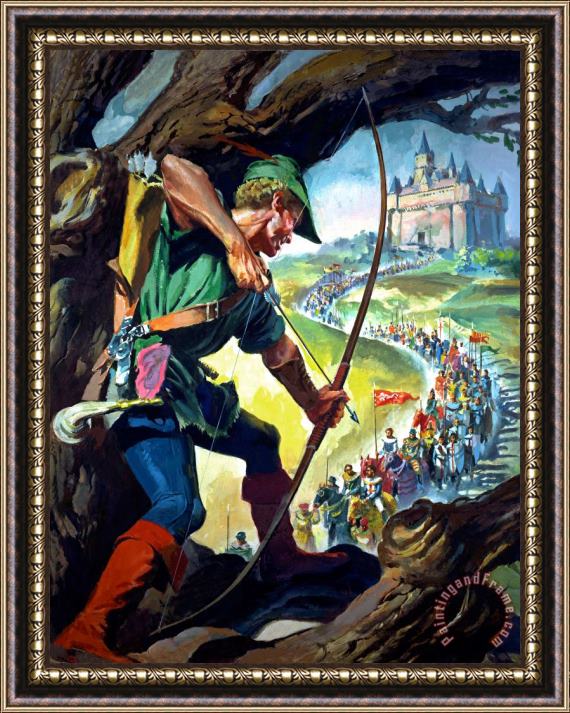 James Edwin McConnell Robin Hood Framed Painting