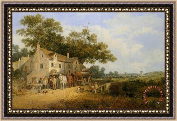 James Edwin Meadows Outside The Woodmans Arms Framed Print