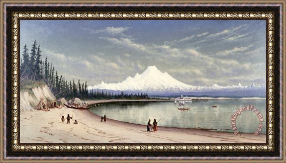 James Everett Stuart Mount Baker From Near Port Townsend Framed Painting