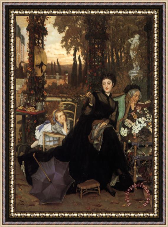 James Jacques Joseph Tissot A Widow Framed Print