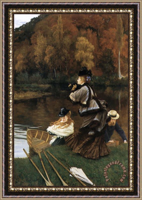 James Jacques Joseph Tissot Autumn on The Thames Framed Painting