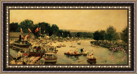 James Jacques Joseph Tissot Henley Regatta Framed Painting