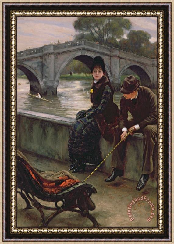 James Jacques Joseph Tissot Richmond Bridge Framed Painting