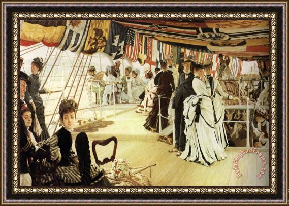 James Jacques Joseph Tissot The Ball on Shipboard Framed Painting