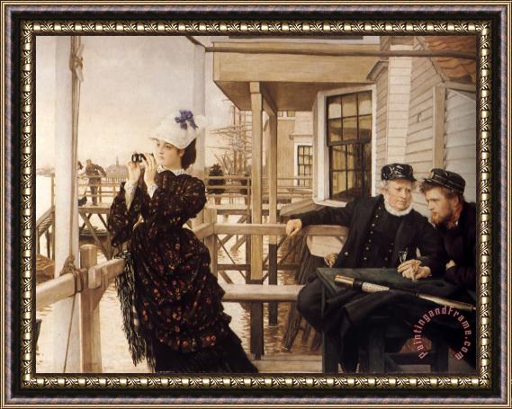 James Jacques Joseph Tissot The Captain's Daughter Framed Painting
