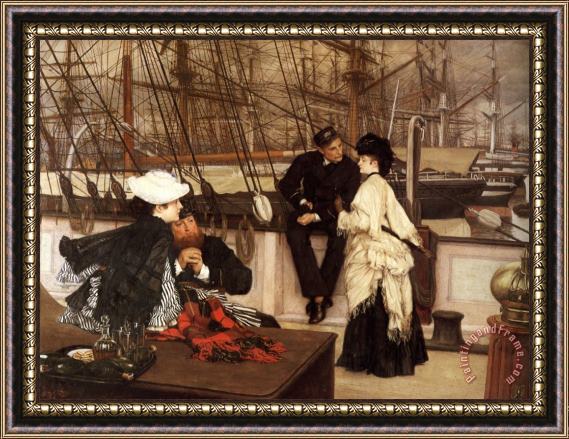 James Jacques Joseph Tissot The Captain And The Mate Framed Print