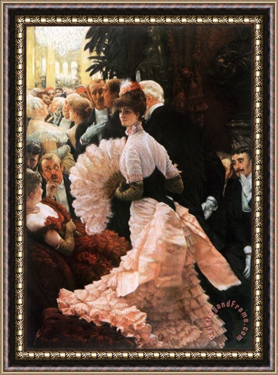 James Jacques Joseph Tissot The Political Lady Framed Painting