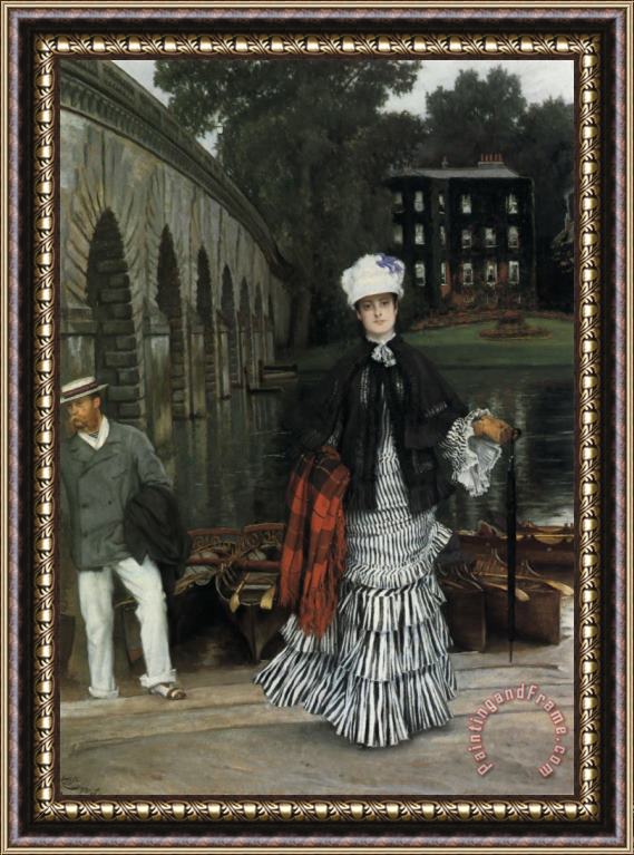 James Jacques Joseph Tissot The Return From The Boating Trip Framed Painting