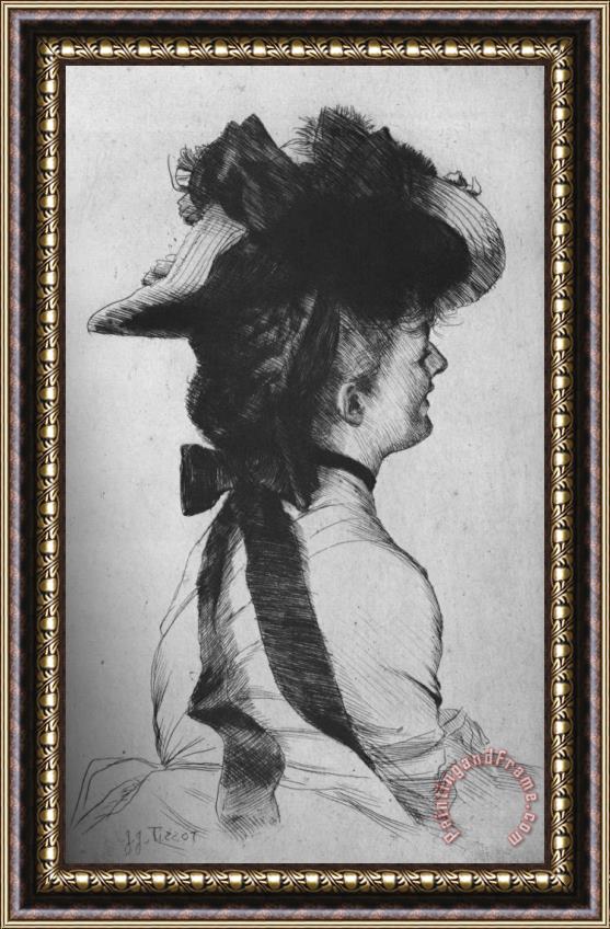 James Jacques Joseph Tissot The Rubens Hat Framed Print