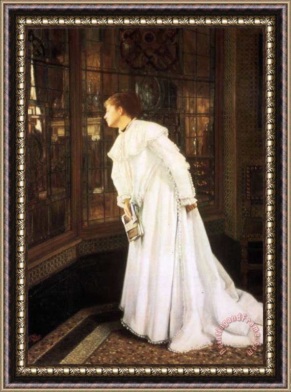 James Jacques Joseph Tissot The Stairs Framed Print