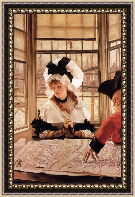 James Jacques Joseph Tissot The Tedious Story Framed Painting