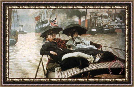 James Jacques Joseph Tissot The Thames Framed Painting