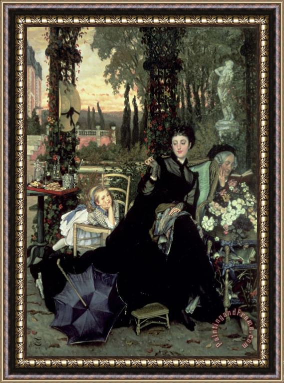 James Jacques Joseph Tissot The Widow Framed Print