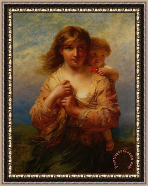 James John Hill Mother And Child Framed Painting