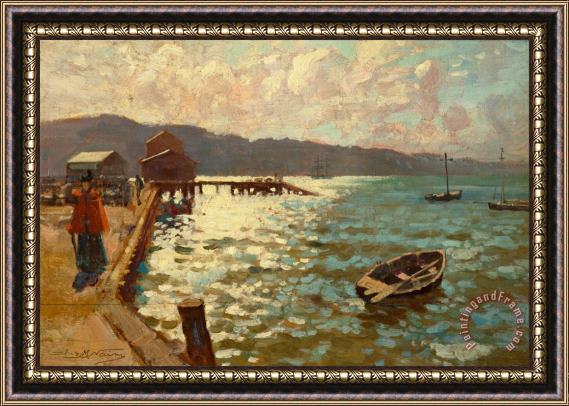 James M. Nairn Wellington Harbour Framed Painting