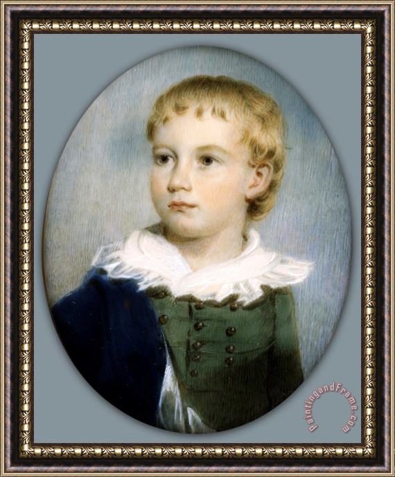 James Nixon Portrait of a Boy Framed Painting