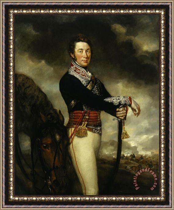 James Northcote Captain Peter Hawker of The 14th Light Dragoons Framed Print