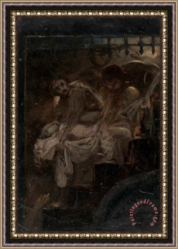 James Northcote Study for Burying The Royal Children Framed Painting