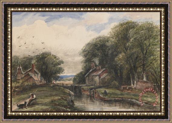 James Orrock Shardlow Lock With The Lock Keepers Cottage Framed Painting