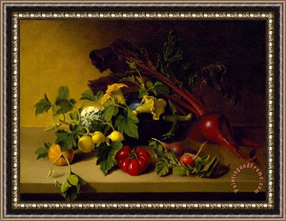 James Peale Still Life with Vegetables Framed Print
