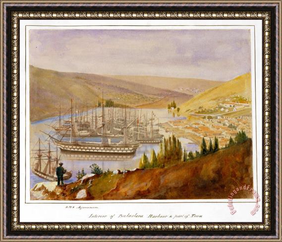 James Robertson  Interior of Balaclava Harbour And Part of Town Framed Painting