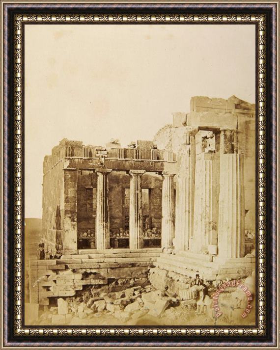 James Robertson  The North Wing of The Propylaea From The Southwest Framed Painting