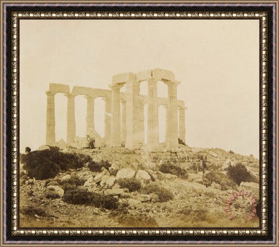 James Robertson  View of The Temple of Poseidon at Sounion From The Northeast Framed Print
