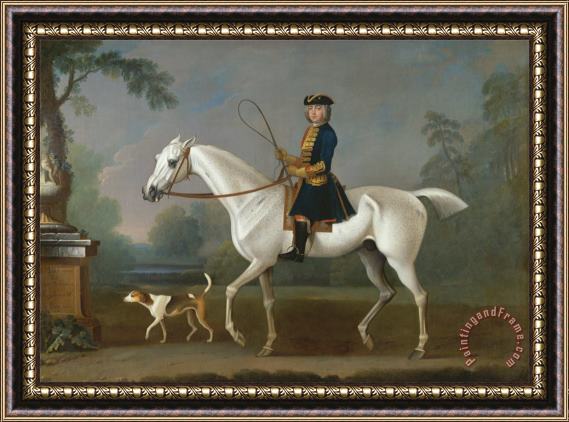 James Seymour Sir Roger Burgoyne Riding 'badger' Framed Painting
