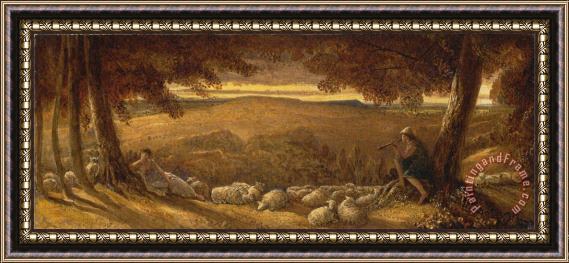 James Smetham Evening Pasture Framed Painting