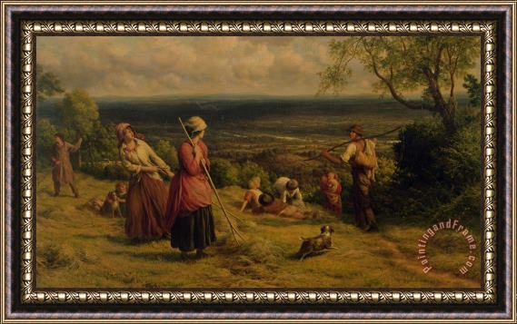 James Thomas Linnell The Haymakers Framed Painting
