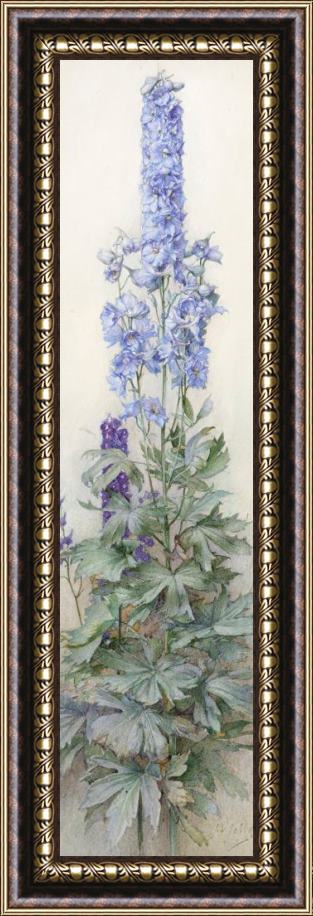James Valentine Jelley Delphiniums Framed Painting