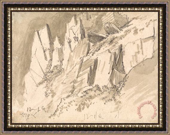 James Ward A Craggy Hillside Framed Painting