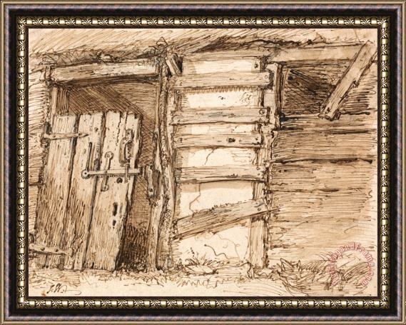 James Ward An Outhouse Wall Framed Painting
