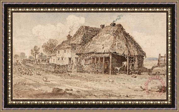 James Ward Cottage And Farm Buildings Framed Painting