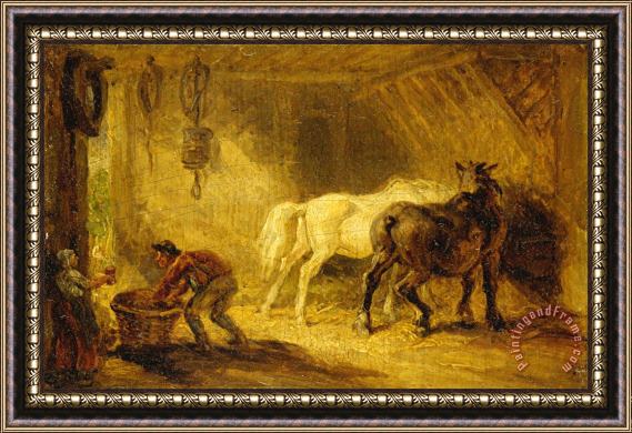 James Ward Interior of a Stable Framed Print