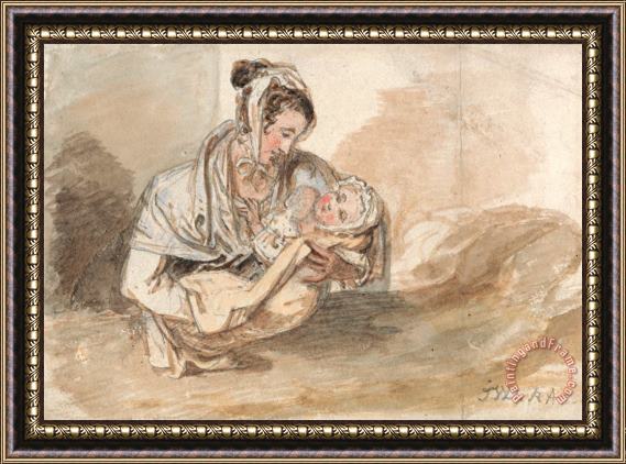James Ward Mother And Infant Framed Painting
