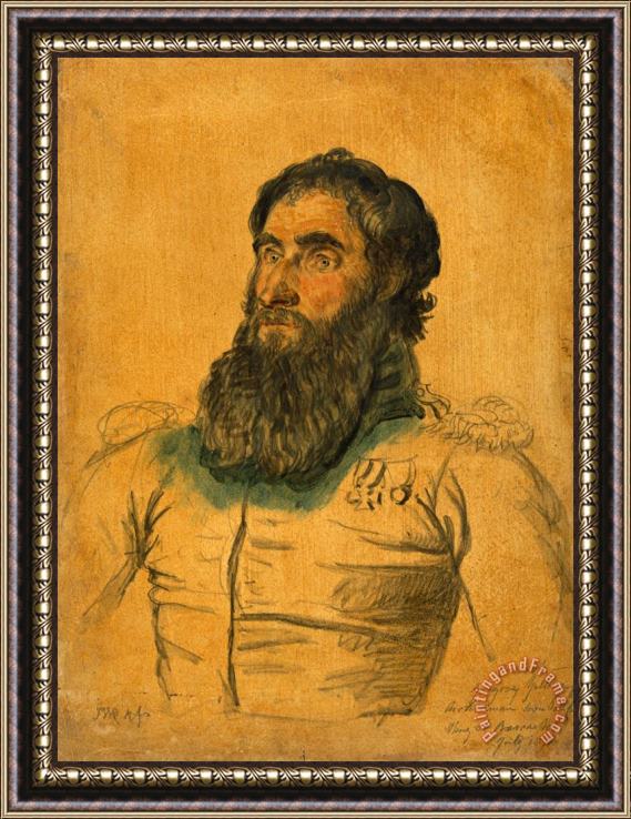 James Ward Study of a Cossack Gregory Yellowstuff Framed Print