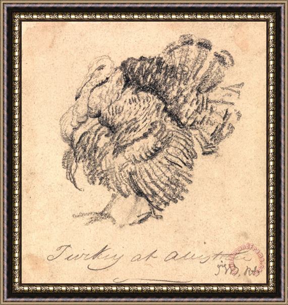 James Ward Study of a Turkey Framed Painting