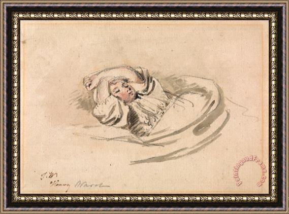 James Ward The Artist's Son, Henry, Asleep Framed Painting