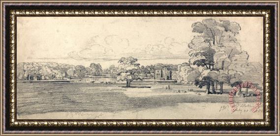 James Ward The Old Hall, Tabley, Surrounded by Parkland, July 20, 1814 (1819?) Framed Painting