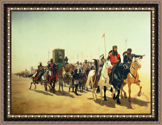 James William Glass Richard Coeur de Lion on his way to Jerusalem Framed Print