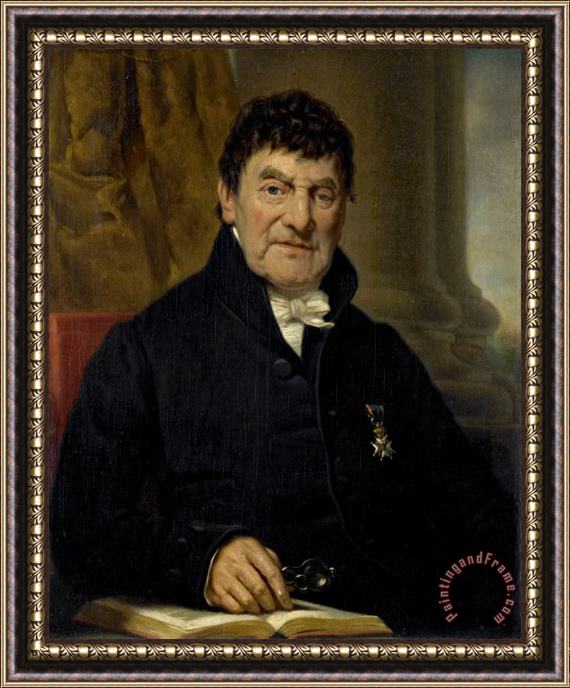 Jan Adam Kruseman Portrait of Dr. Cornelis Hendrik a Roy, Physician And Biographer Framed Print