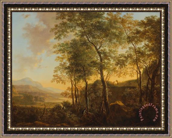 Jan Both Wooded Hillside With A Vista Framed Painting