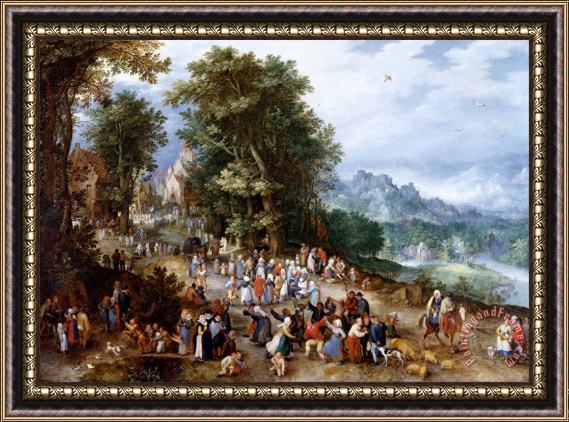 Jan Breughel Flemish Fair Framed Painting