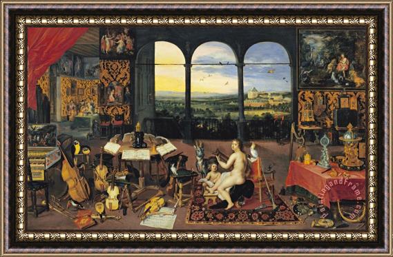 Jan Brueghel An Allegory of Hearing Framed Print