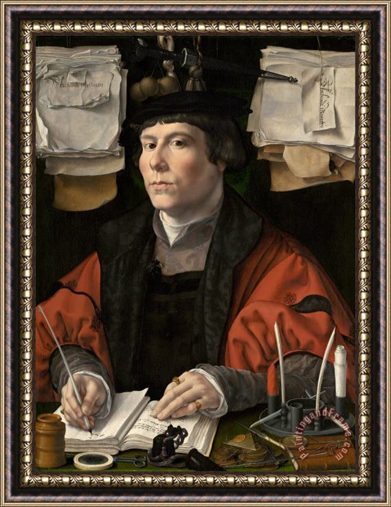 Jan Gossaert Portrait of a Merchant Framed Print