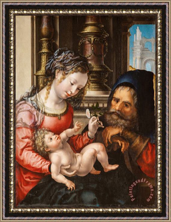 Jan Gossaert The Holy Family 2 Framed Painting