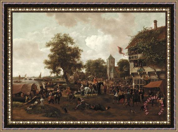Jan Havicksz Steen The Fair at Oegstgeest Framed Painting